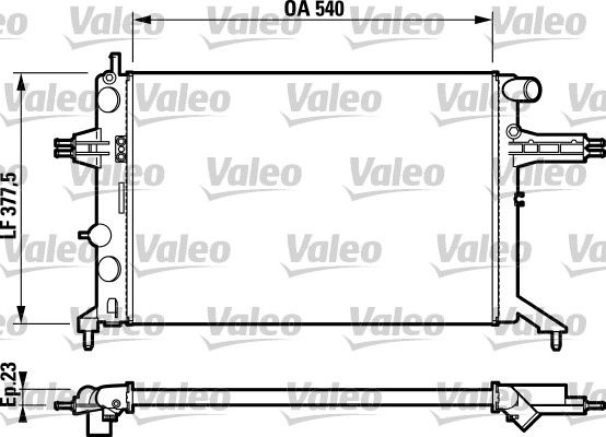 Kühler, Motorkühlung VALEO 732795