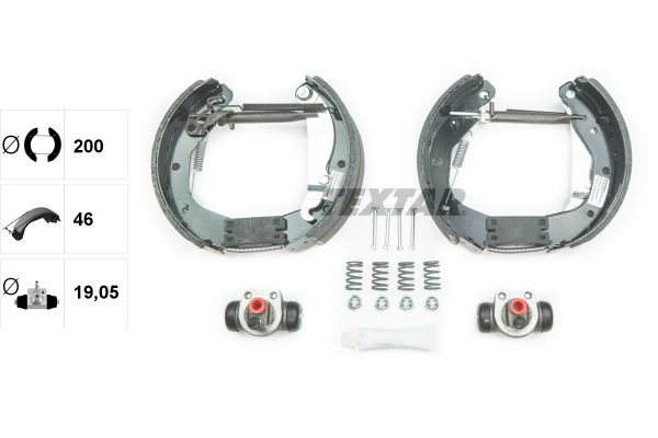 Bremsbackensatz TEXTAR 84033101