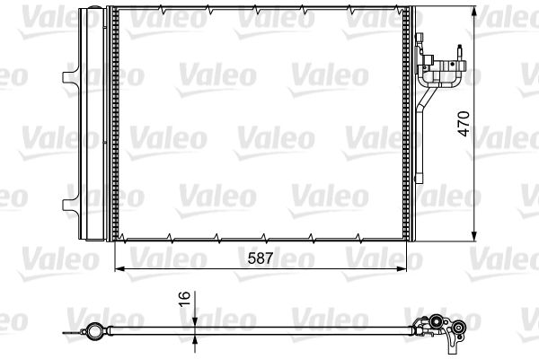 Kondensator, Klimaanlage VALEO 814017