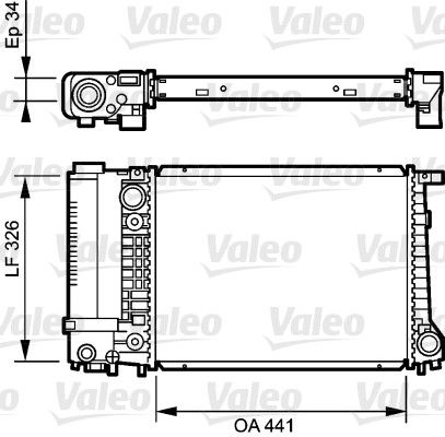 Kühler, Motorkühlung VALEO 731520