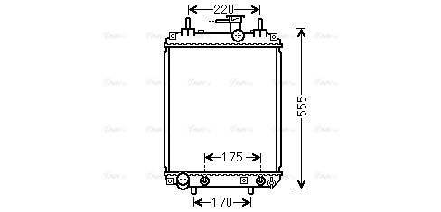 Kühler, Motorkühlung AVA QUALITY COOLING du2073