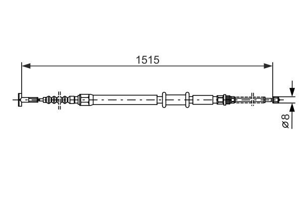 Seilzug, Feststellbremse BOSCH 1 987 477 550