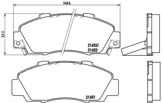 Bremsbelagsatz, Scheibenbremse BREMBO P 28 026