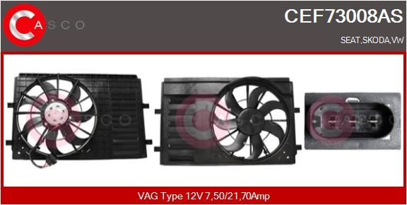 Elektromotor Kühlerlüfter Casco CEF73008AS