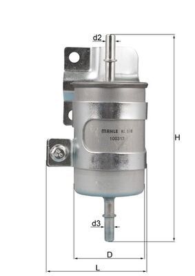 Kraftstofffilter MAHLE KL598