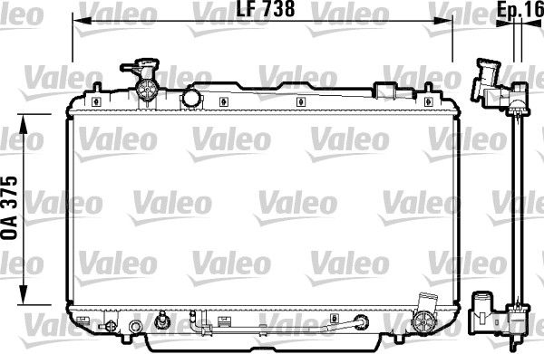 Kühler, Motorkühlung VALEO 734183