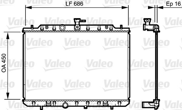 Kühler, Motorkühlung VALEO 735205