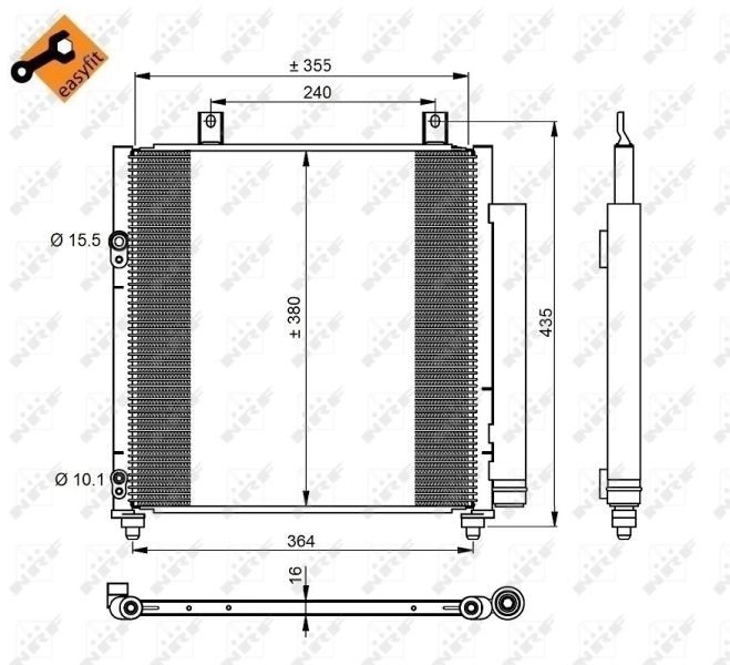 Kondensator, Klimaanlage NRF 350221