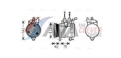 Kompressor, Klimaanlage AVA QUALITY COOLING HYAK201