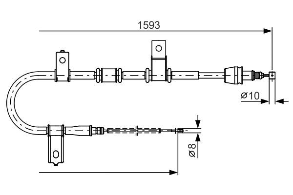 Seilzug Feststellbremse BOSCH 1 987 482 224