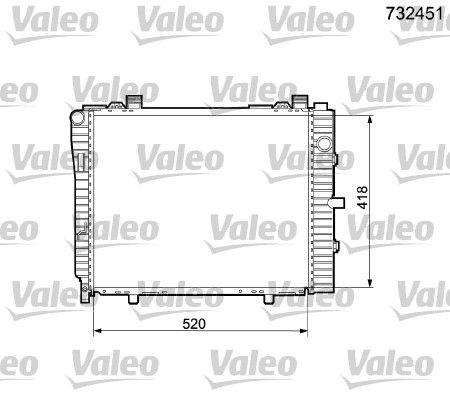 Kühler, Motorkühlung VALEO 732451