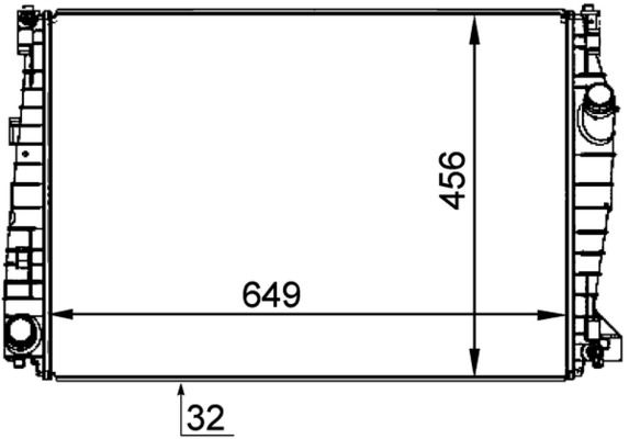 Kühler, Motorkühlung MAHLE CR1357000P