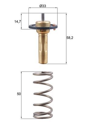 Thermostat, Kühlmittel MAHLE TX26589D