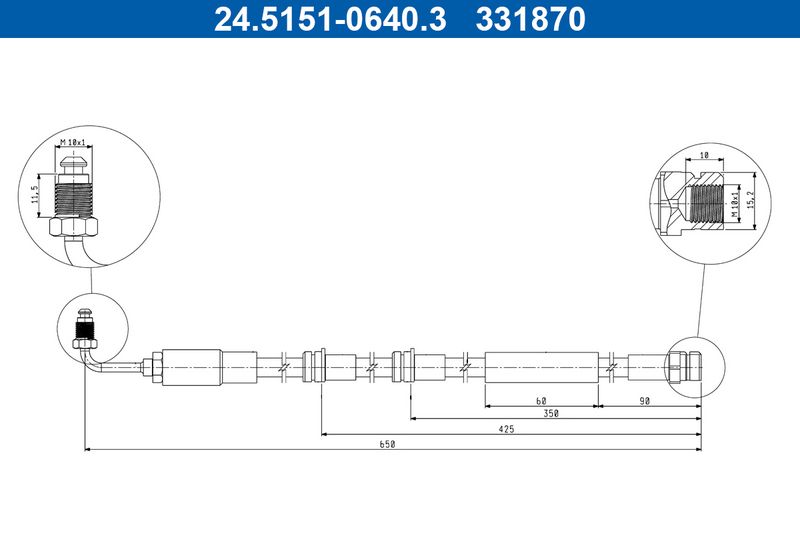 Bremsschlauch ATE 24.5151-0640.3