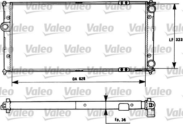 Kühler, Motorkühlung VALEO 731266