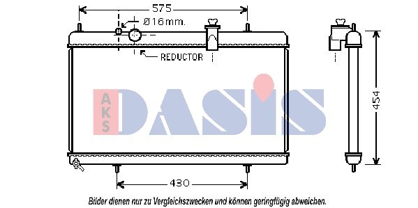 Kühler, Motorkühlung AKS DASIS 160102N