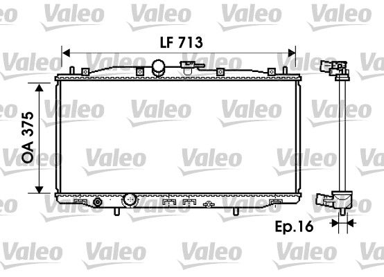 Kühler, Motorkühlung VALEO 734703