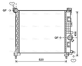 Kühler, Motorkühlung AVA QUALITY COOLING ol2561