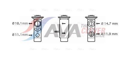 Expansionsventil, Klimaanlage AVA QUALITY COOLING MS1461