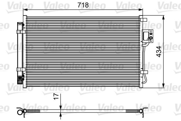 Kondensator, Klimaanlage VALEO 814100