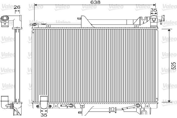 Kühler, Motorkühlung VALEO 733146