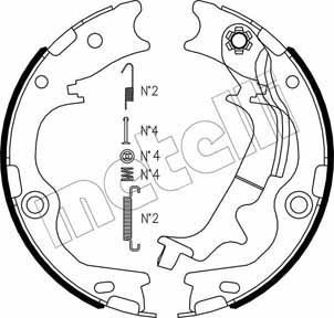 Bremsbackensatz, Feststellbremse METELLI 53-0502K
