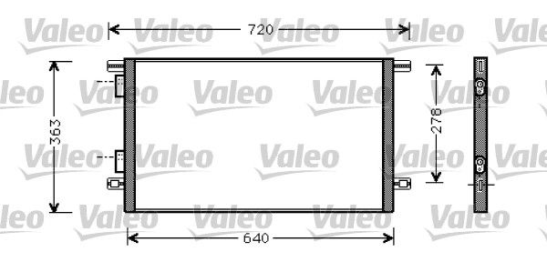 Kondensator, Klimaanlage VALEO 818008
