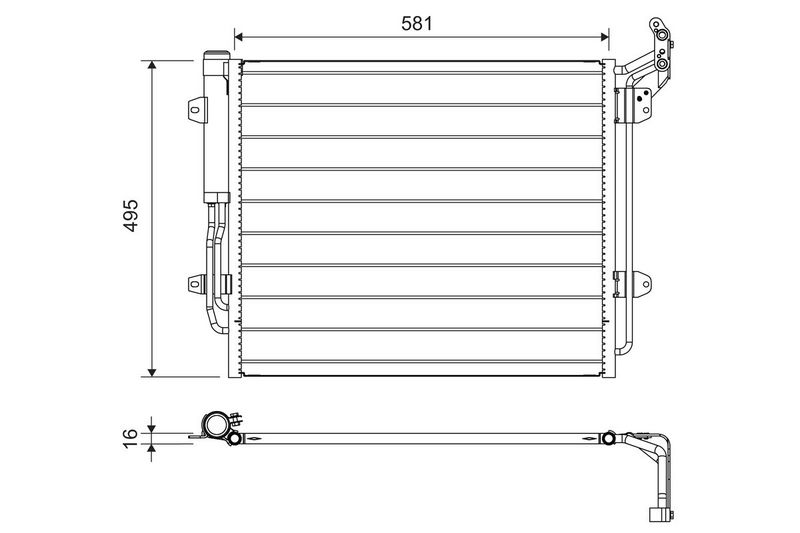 Kondensator, Klimaanlage VALEO 814157