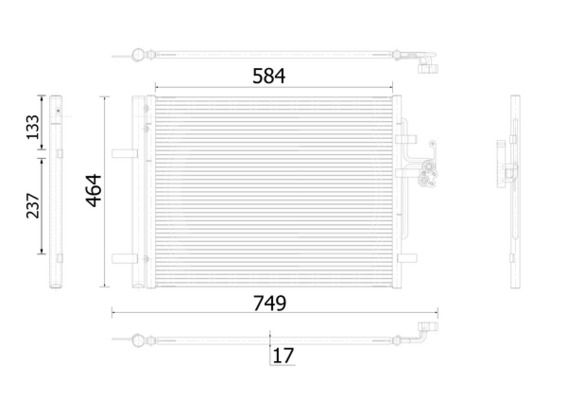 Kondensator, Klimaanlage MAHLE AC934000S