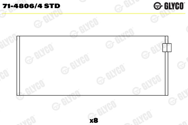 Pleuellager GLYCO 71-4806/4STD