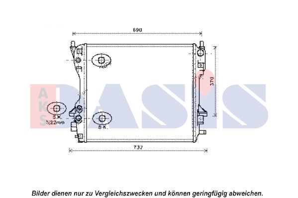 Kühler, Motorkühlung AKS DASIS 370017N