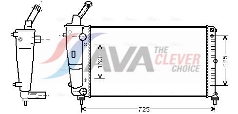 Kühler, Motorkühlung AVA QUALITY COOLING LCA2083