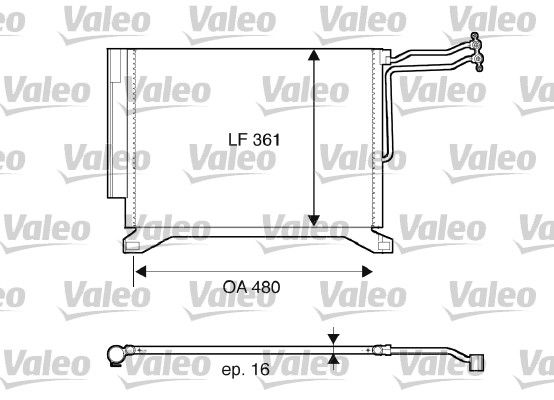 Kondensator, Klimaanlage VALEO 817837