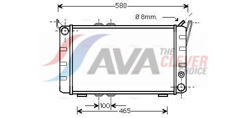 Kühler, Motorkühlung AVA QUALITY COOLING SA2001