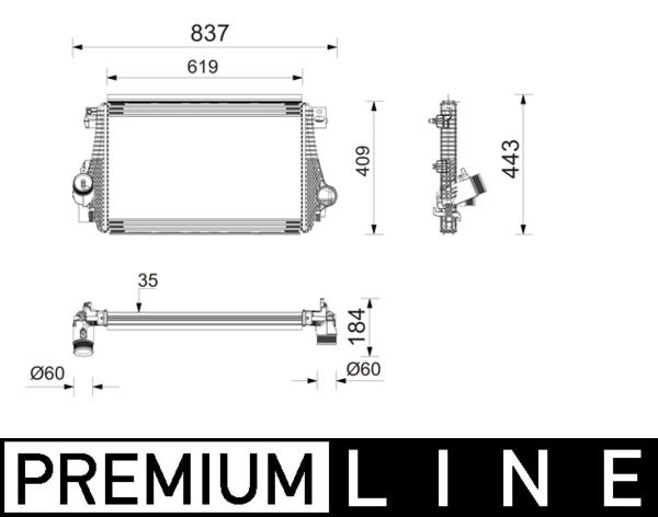 Ladeluftkühler MAHLE CI746000P