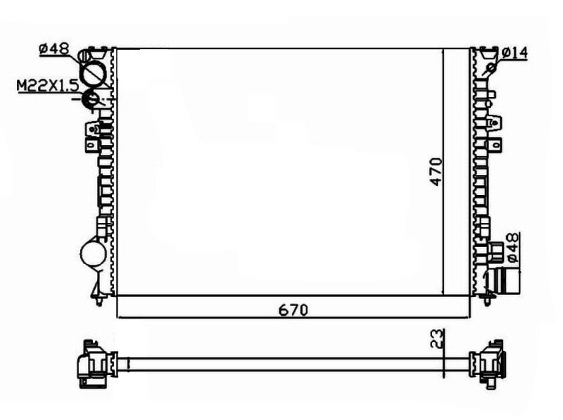 Kühler, Motorkühlung NRF 58958A