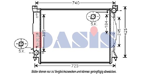 Kühler, Motorkühlung AKS DASIS 480066N