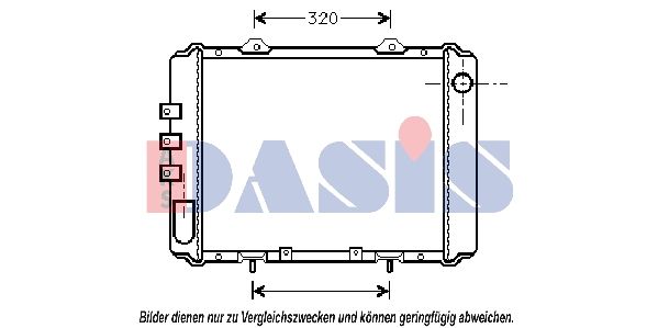 Kühler, Motorkühlung AKS DASIS 072040N