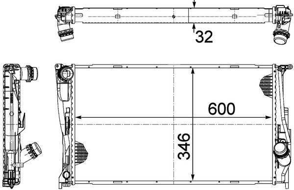 Kühler, Motorkühlung MAHLE CR1086000P