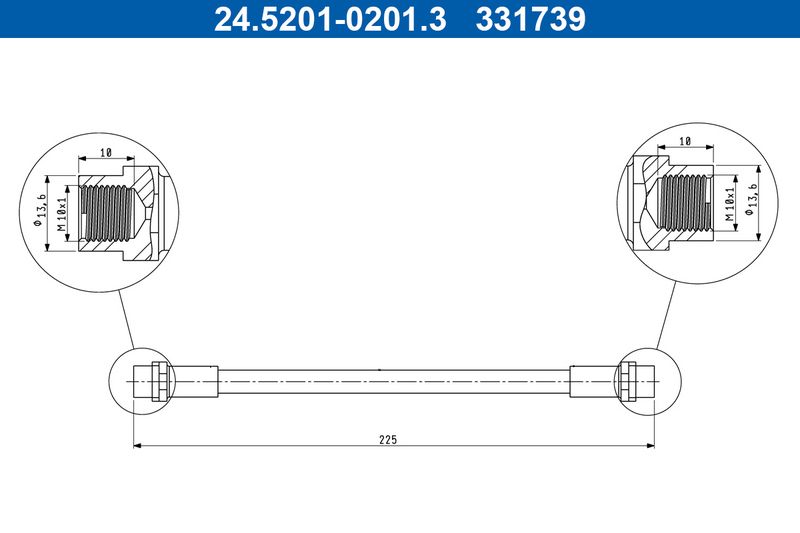 Bremsschlauch Ate 24.5201-0201.3