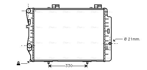 Kühler, Motorkühlung AVA QUALITY COOLING ms2212