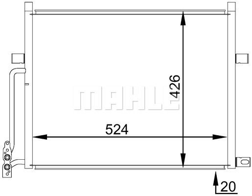 Kondensator, Klimaanlage MAHLE AC 234 001S