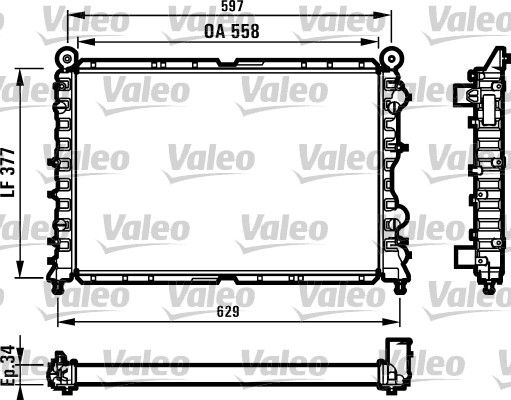 Kühler, Motorkühlung VALEO 731561