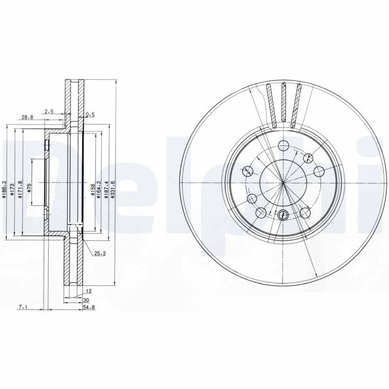 Bremsscheibe DELPHI BG3628