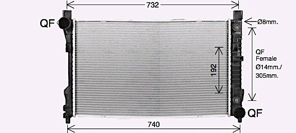 Kühler, Motorkühlung AVA QUALITY COOLING ms2727