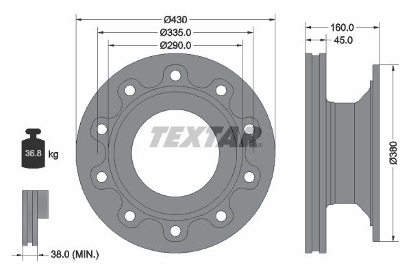 Bremsscheibe TEXTAR 93193200