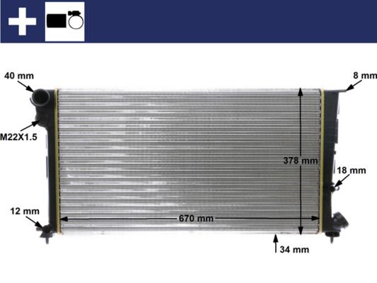 Kühler, Motorkühlung MAHLE cr 471 000s