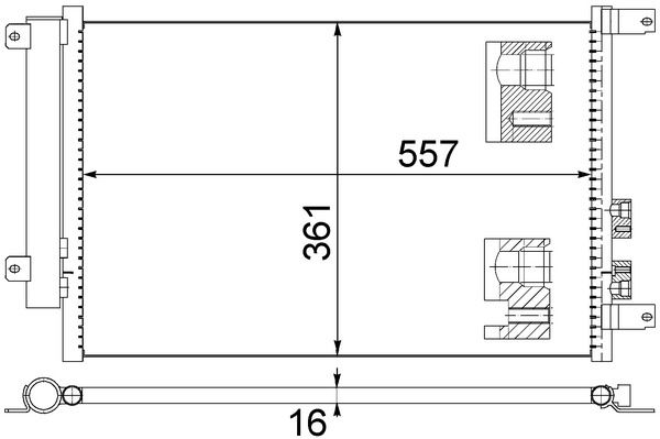 Kondensator, Klimaanlage MAHLE AC809000S