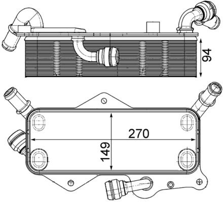 Ölkühler, Automatikgetriebe MAHLE CLC218000P