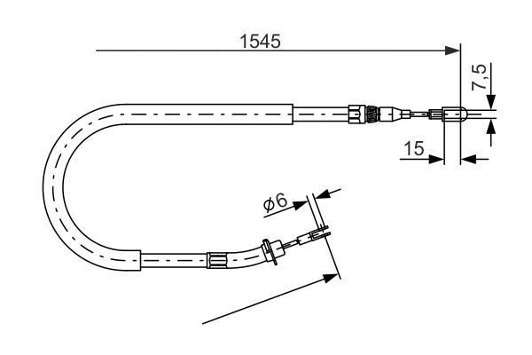 Seilzug Feststellbremse BOSCH 1 987 477 857